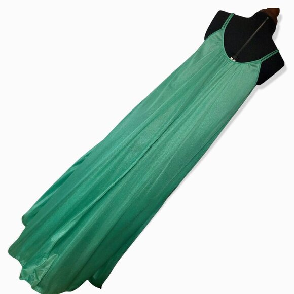 Vintage Ilise Stevens Emerald Green Nightgown Sz.S - Picture 6 of 10